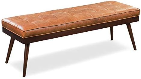 Poly and Bark Luca Leather Modern Bench Seat (Cognac Tan) | Amazon (US)