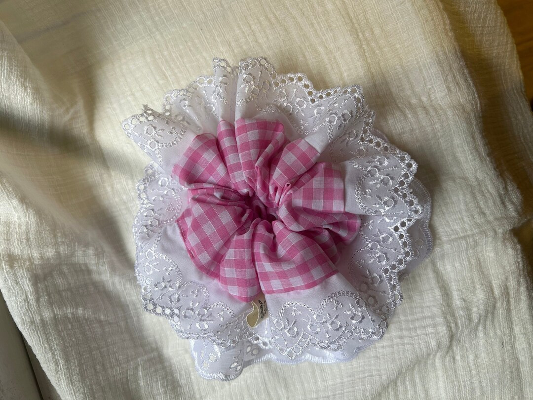 Pink Lace Scrunchie / Lace Scrunchie - Etsy | Etsy (US)