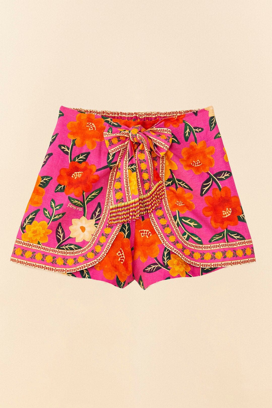 Pink Flower Tapestry Shorts | FarmRio