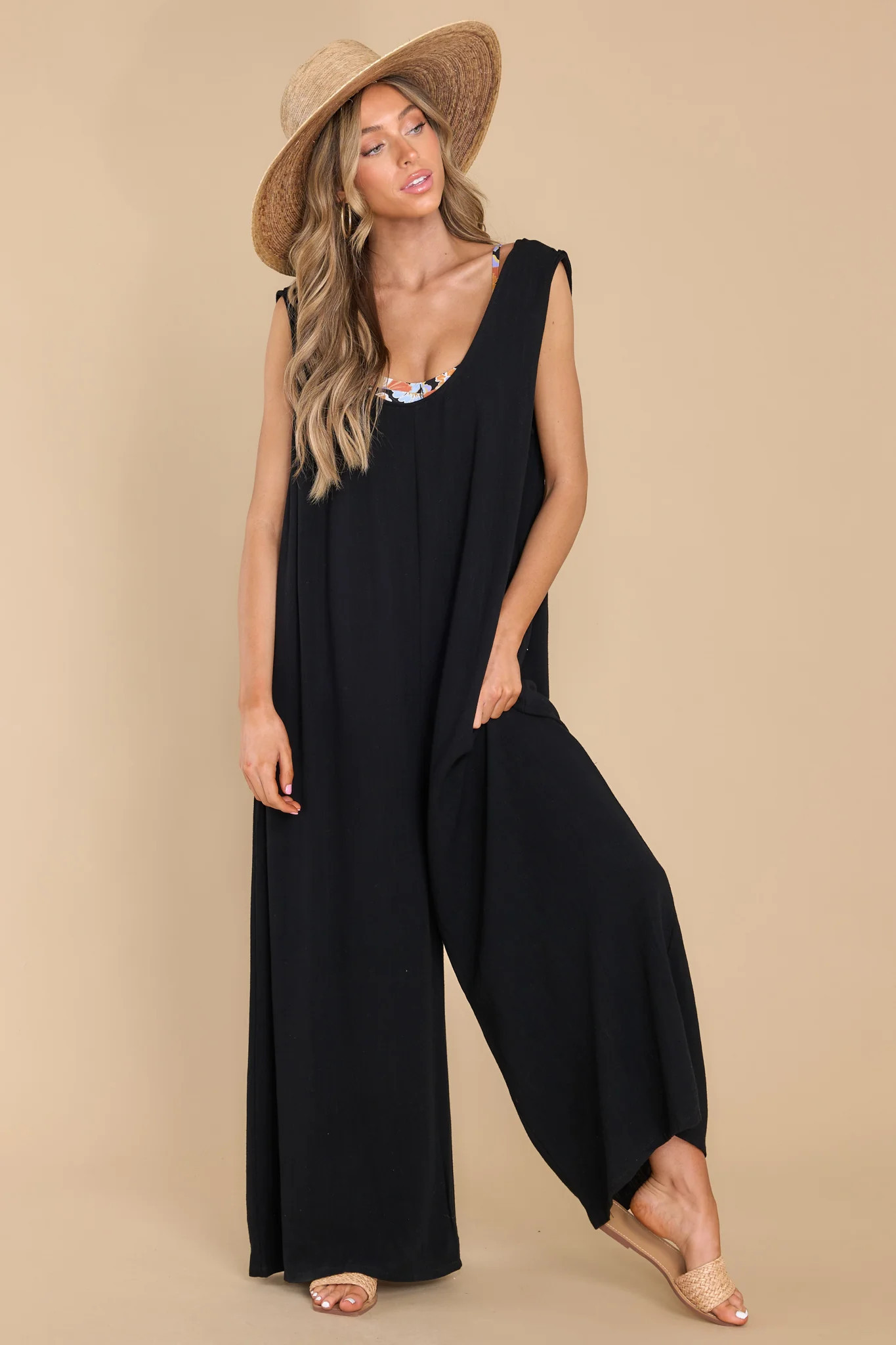 Love Notes Black Jumpsuit | Red Dress 