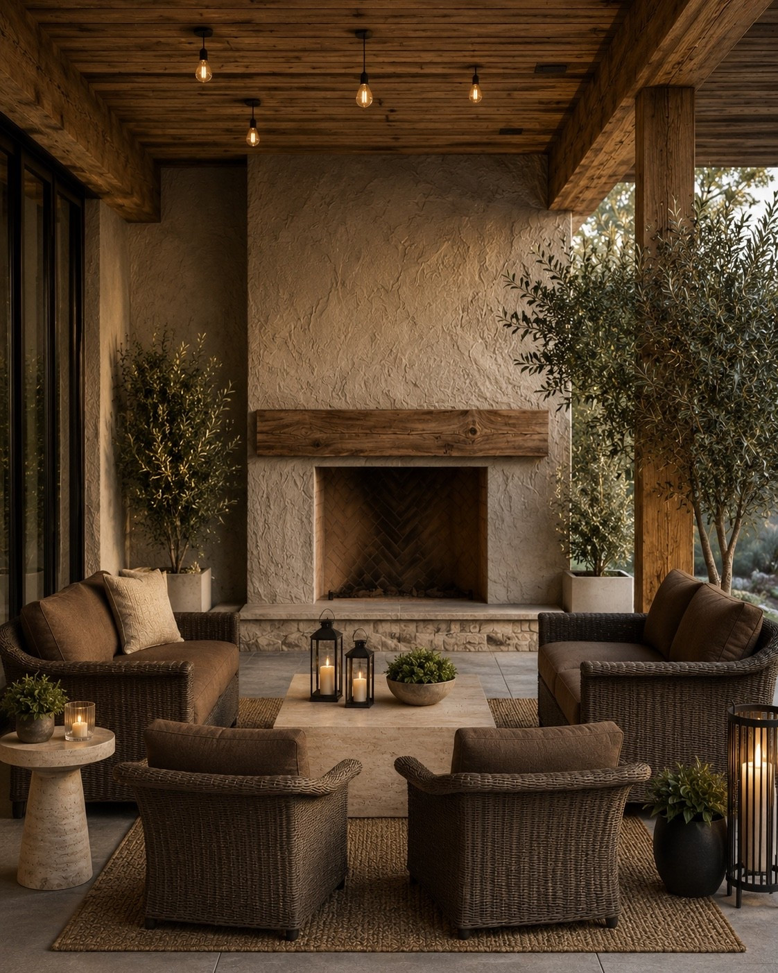 The prettiest outdoor covered patio for those chilly summer nights! I love the warmth of this Wayfair patio furniture—rich tones that also cover any dirt or debris. Timeless and charming!

#LTKSeasonal #LTKHome