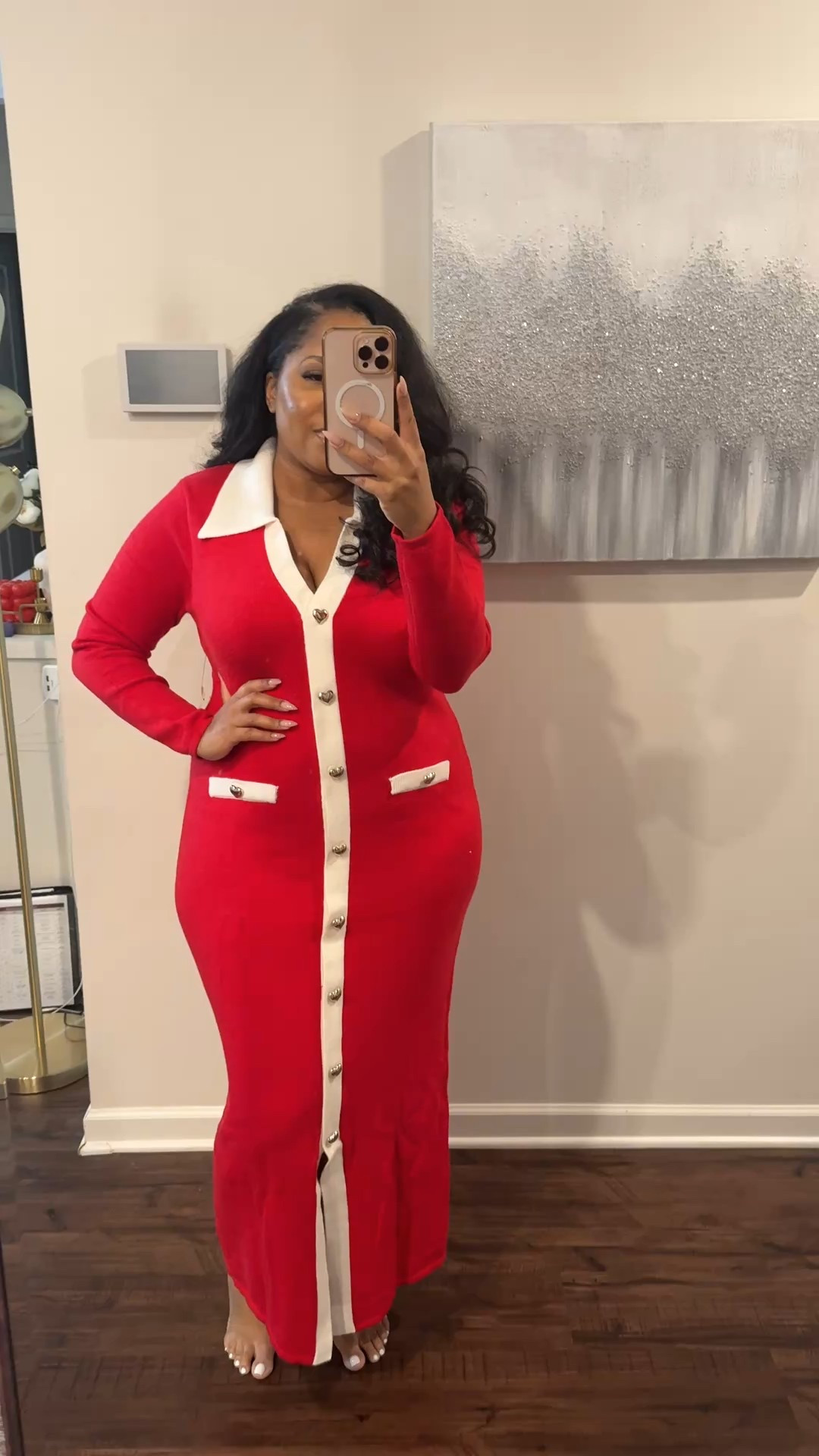 Valentines Day dress options. Wearing size 14/16. Also available in black
And cream. Perfect for a Valentine’s Day brunch. 

#LTKOver40 #LTKdayinmylife #LTKgrwm