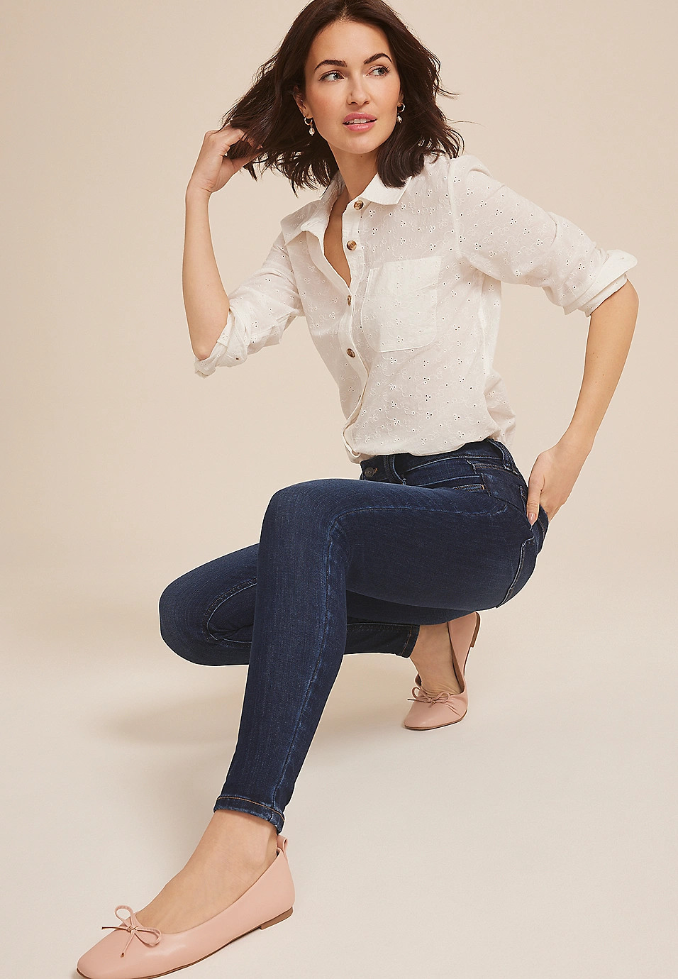 m jeans by maurices™ Cool Comfort High Rise Angle Pocket Jegging | Maurices