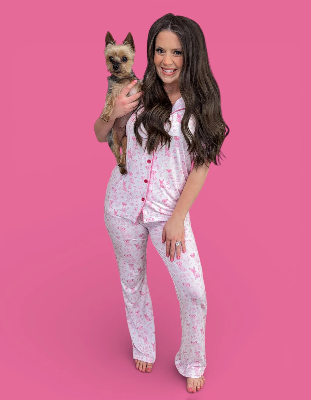 PINK PUPPY TOILE WOMEN'S DREAM FLARE SET | Dream Big Little