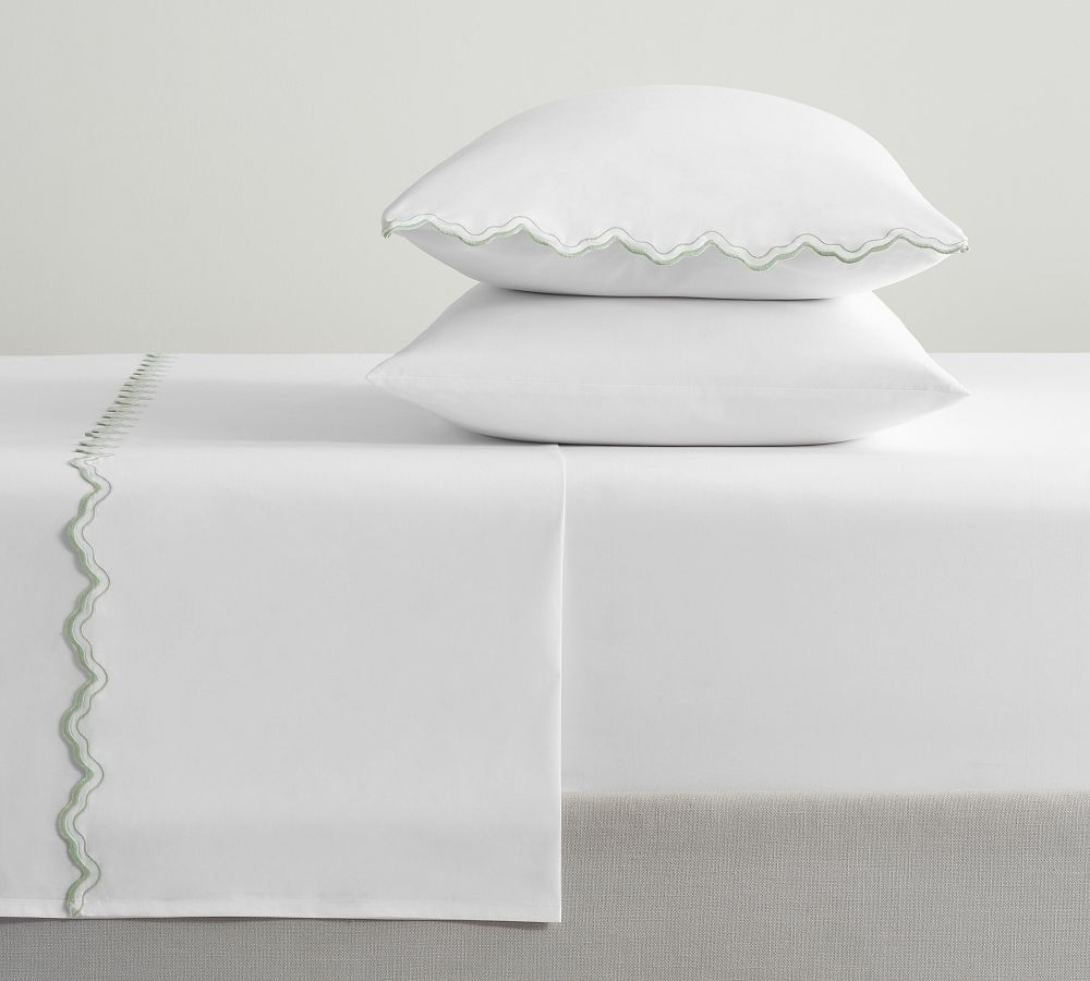 Julia Berolzheimer Eloise Embroidered Organic Percale Sheet Set | Pottery Barn (US)