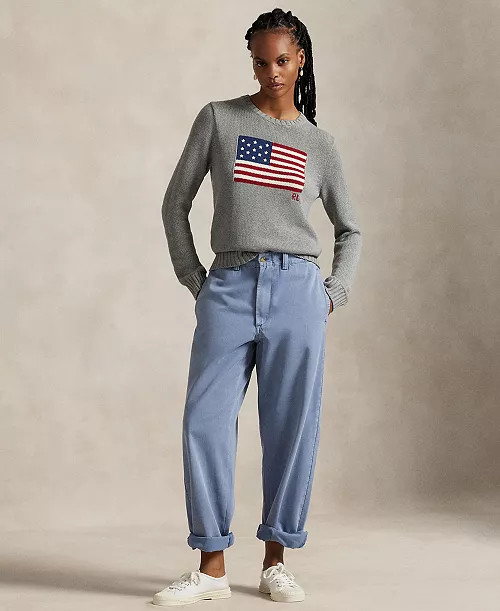 Women's Cotton Chino Straight-Leg Pants | Macy's