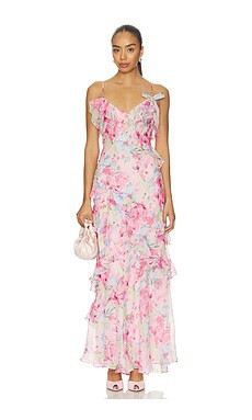 ASTR the Label Amiya Dress in Pink Multi Floral from Revolve.com | Revolve Clothing (Global)