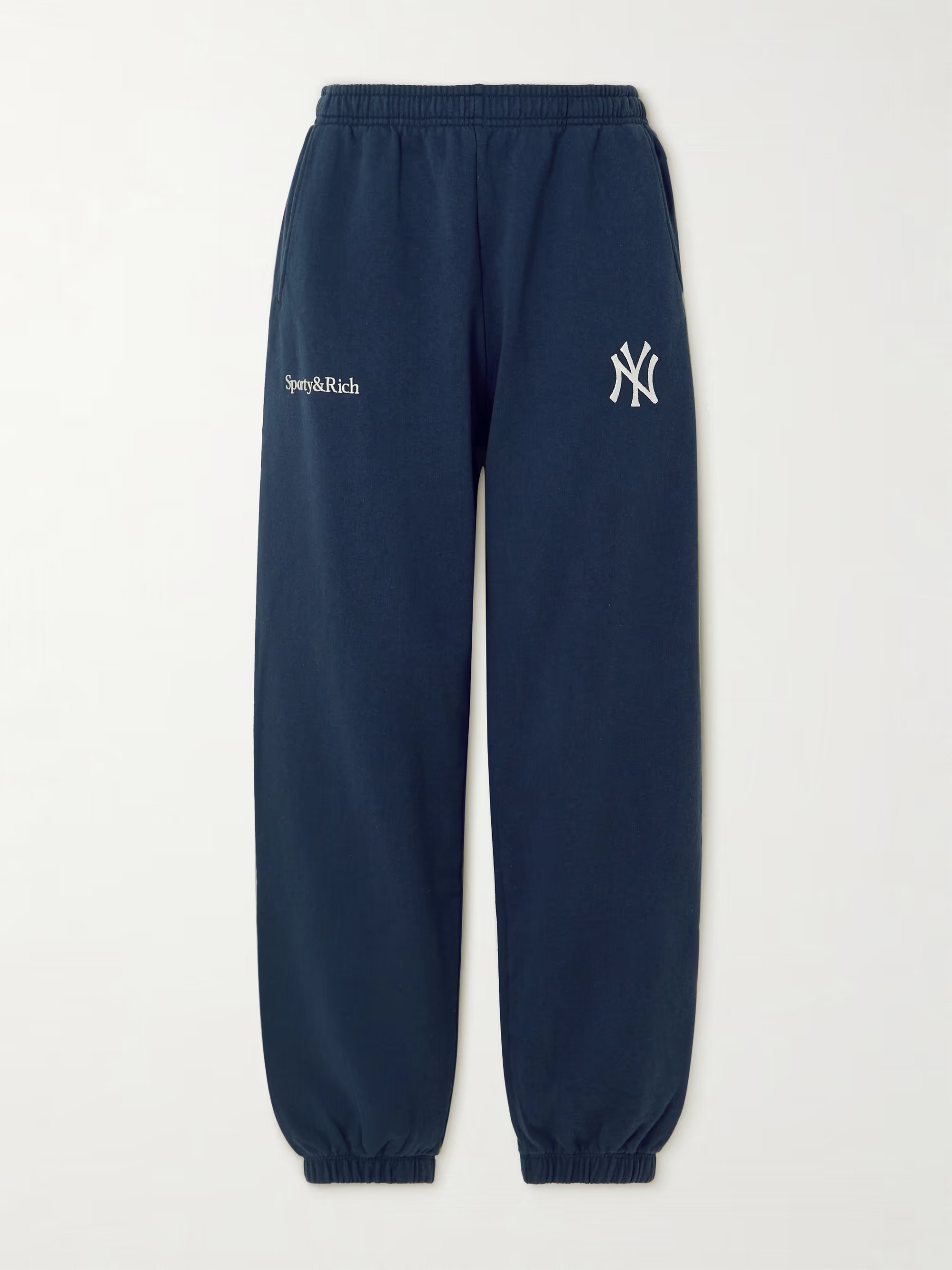 + '47 & The New York Yankees embroidered cotton-jersey tapered sweatpants | NET-A-PORTER (UK & EU)