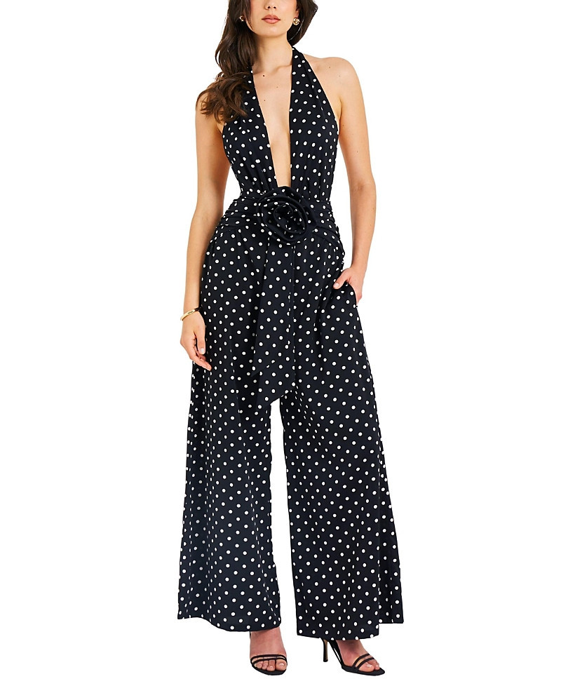 Miss Circle Oriana Polka Dots Halter Jumpsuit | Bloomingdale's (US)
