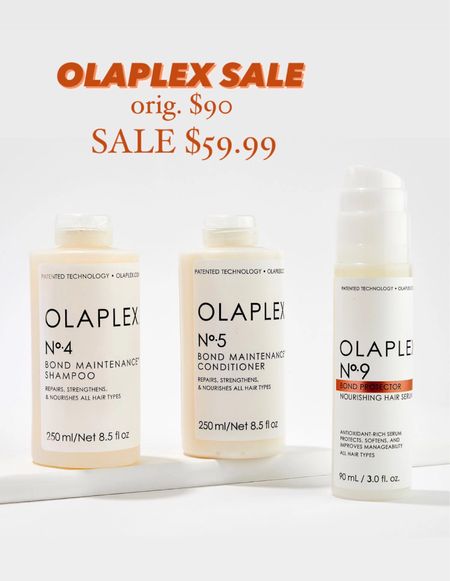 Olaplex shampoo, conditioner and hair serum! NO.4 NO.5 NO.9


#LTKsalealert #LTKstyletip #LTKbeauty