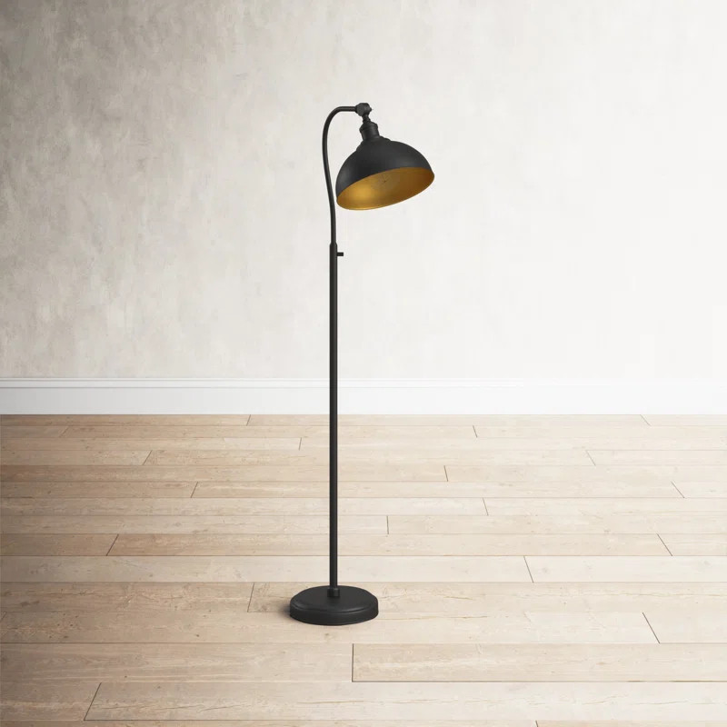 Petal 56.5'' Black Arched/Arc Floor Lamp | Wayfair North America