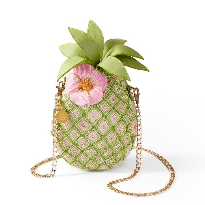 Beaded Pineapple Crossbody Bag | Mark and Graham