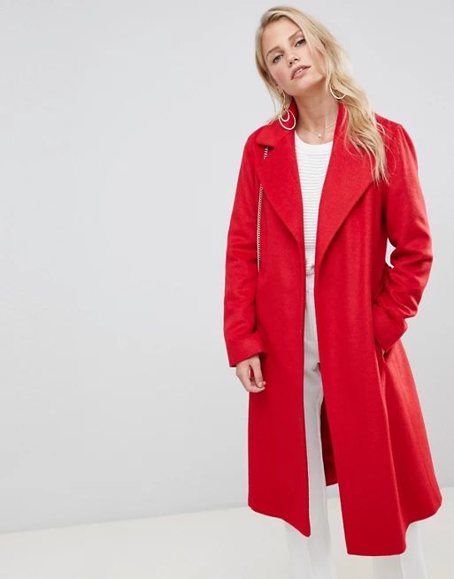 Helene Berman Belted Wrap Coat in Wool Blend | ASOS US