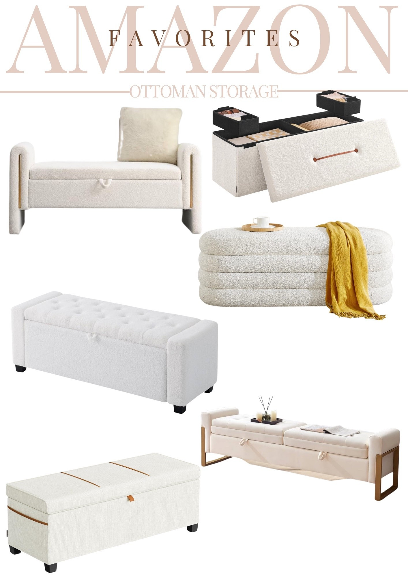 Luxury Ottomans on a Budget🏠
Ottoman finds , luxury storage ottoman for less , luxury for less , living room makeover , living room style , home decor , home styling , home sales , living room sales , cozy living room sales , home finds , Amazon finds , Amazon home , Amazon sales , bedroom styling , bedroom furniture , bedroom finds


#LTKHome #LTKGiftGuide #LTKHoliday