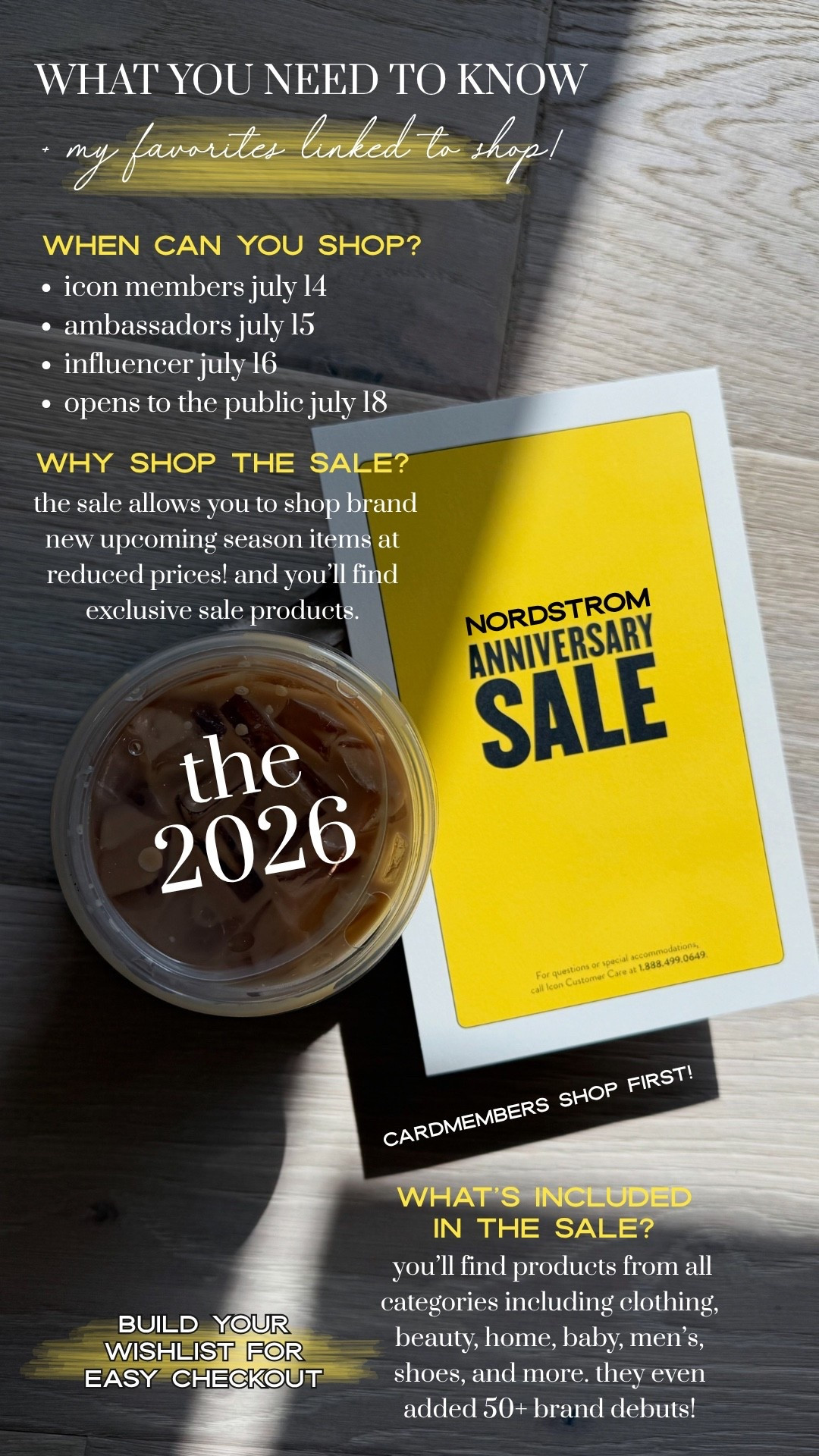 #ad | the 2026 nordstrom anniversary sale is now underway! icons shop starting today 💛. see the post for all shopping dates and important details. always my favorite sale to shop every year! I’ve linked some of the items I added to my own cart.