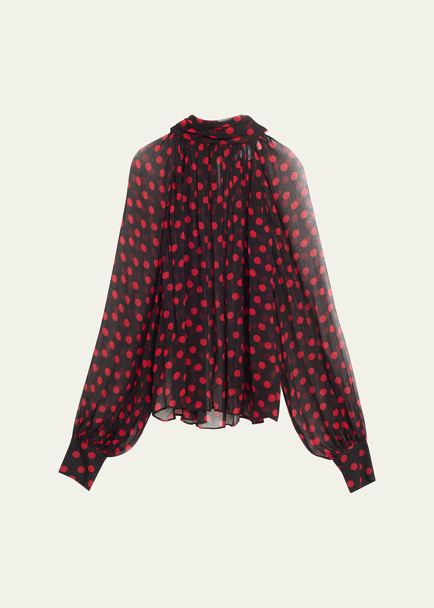 Ronny Kobo Zenia Sheer Polka-Dot Top | Bergdorf Goodman