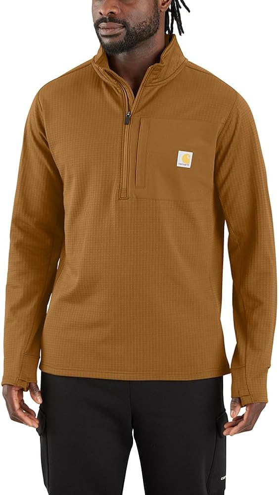 Carhartt Men's Force Relaxed Fit Mock Neck Half-Zip T-Shirt | Amazon (US)