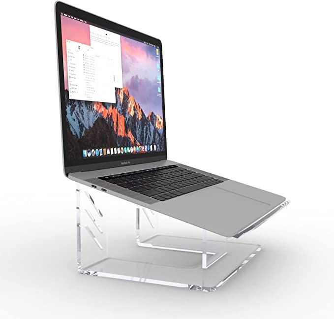 6MM Acrylic Laptop Stand,, Portable Ergonomic Laptop Stand for Desktop, Clear Desk Riser for Home... | Amazon (US)