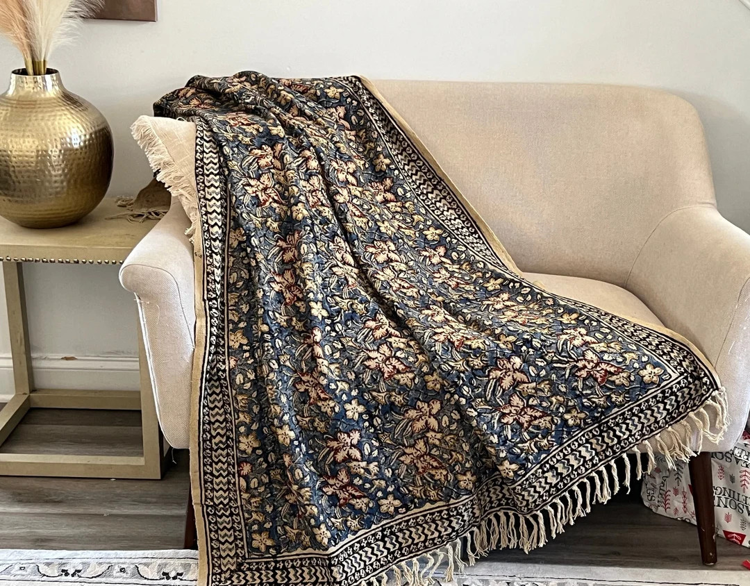 Handmade Bohemian Throw Blanket Couch, Mud Cloth Throw, Vintage Decor, Woven Blanket, Sofa Throw ... | Etsy (US)