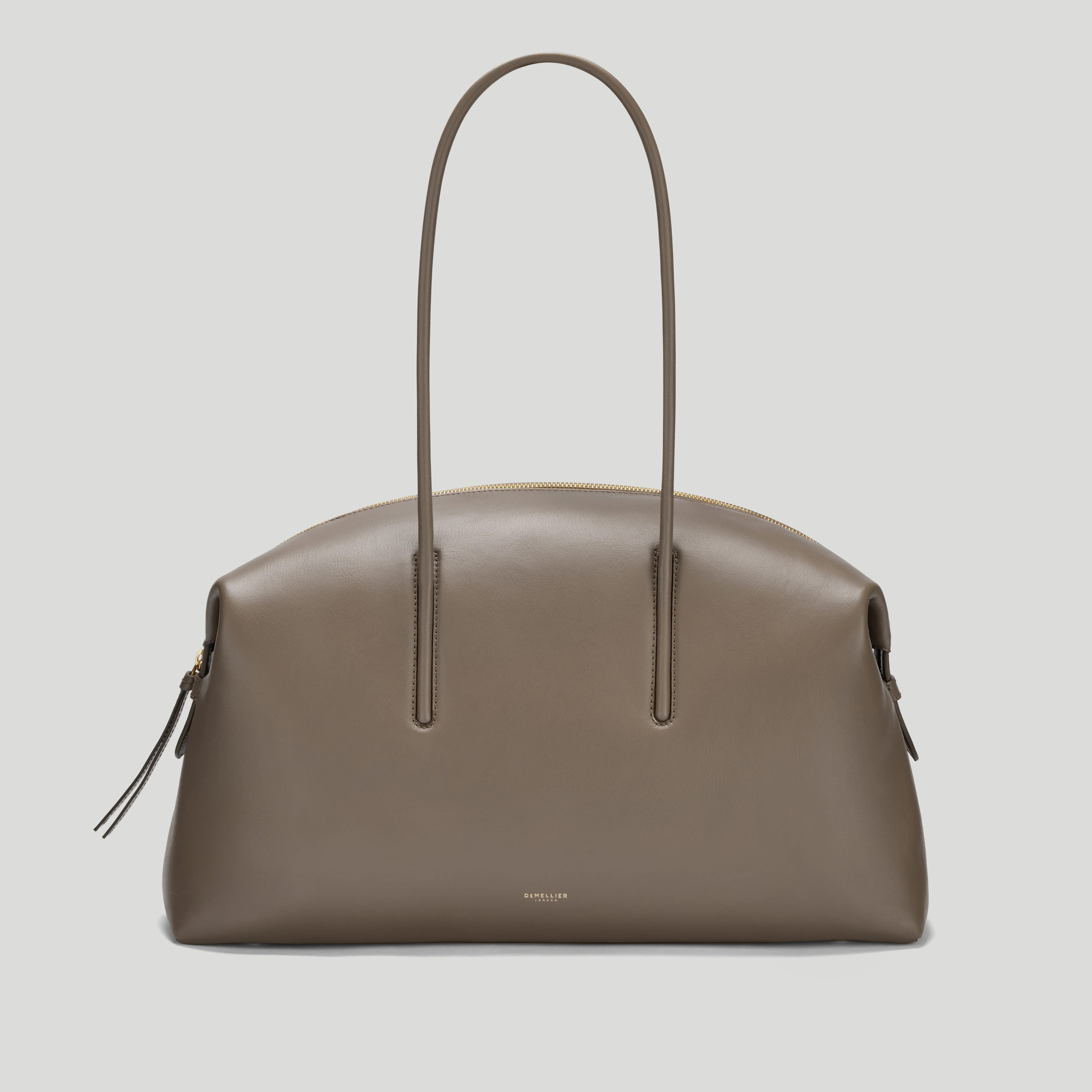 DeMellier The Stockholm in Dark Taupe Fine Grain Leather Tote & Work bag | DeMellier