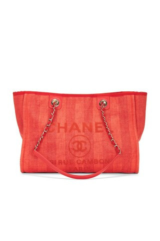 Chanel Deauville GM Tote Bag in Red | FWRD 