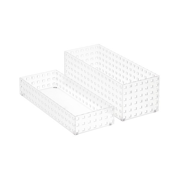 like-it Bricks 13-3/4" Medium Short Bin Translucent | The Container Store