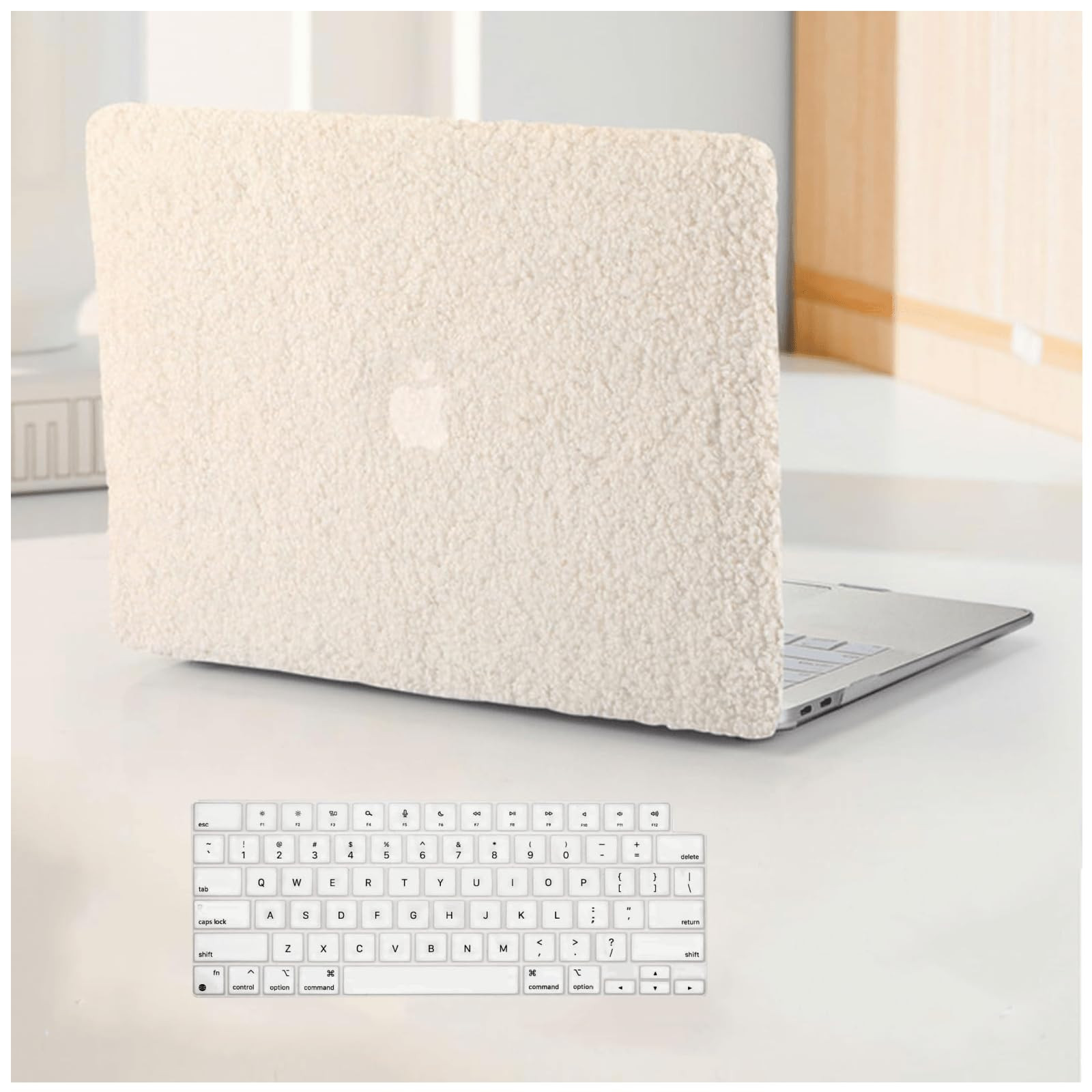Compatible with MacBook Air 15 inch Case 2023 2024 2025 M4 A3241 M3 A3114 M2 A2941, Soft Fluffy F... | Amazon (US)