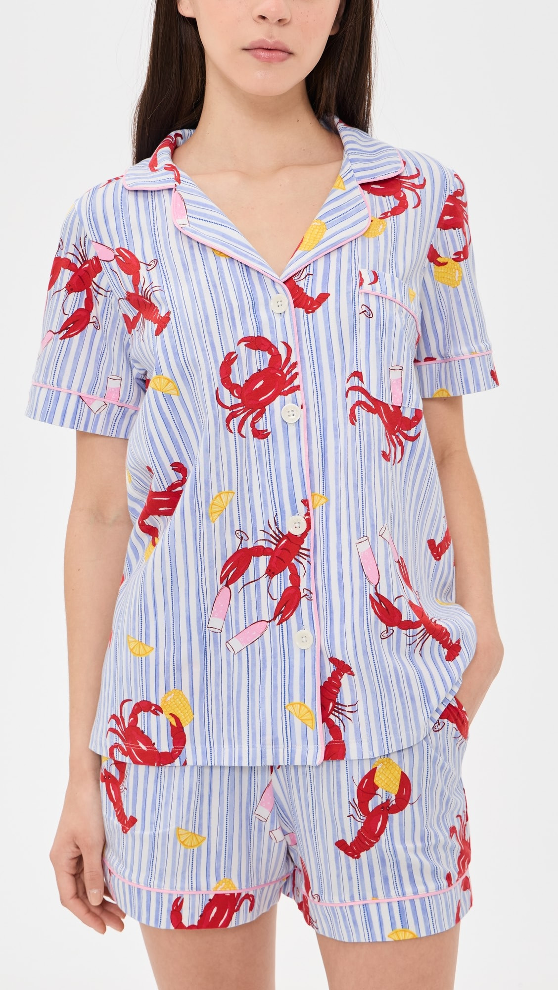 Coastal Feast Cropped Pajama Set | Shopbop