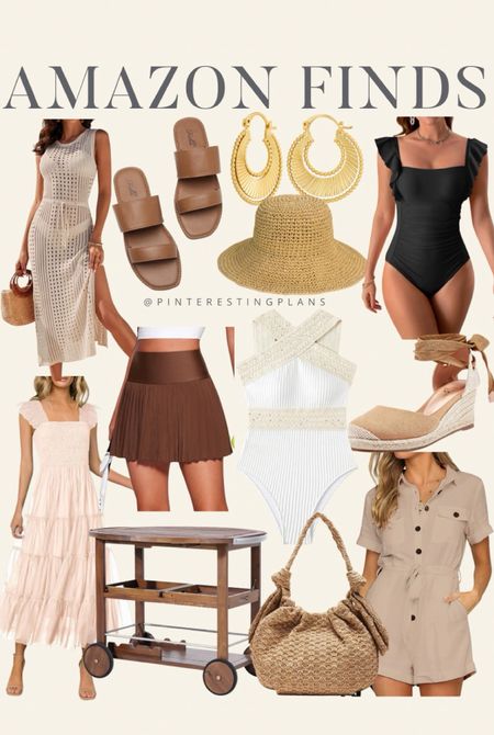 Amazon Finds 🙌🏻🙌🏻

Swimsuit, slides, summer dresses, hat, espadrille, earrings, purse 

#LTKhome #LTKitbag #LTKstyletip