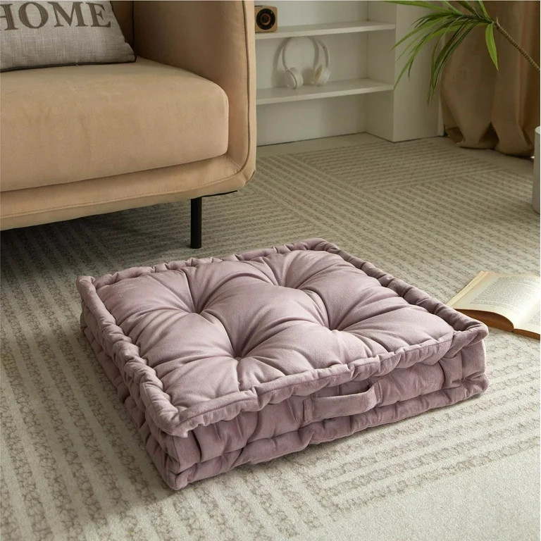 Stylehouse 20" x 20" Burnished Lilac Decorative Floor Pillow | Walmart (US)