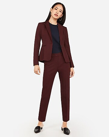 notch collar one button blazer | Express