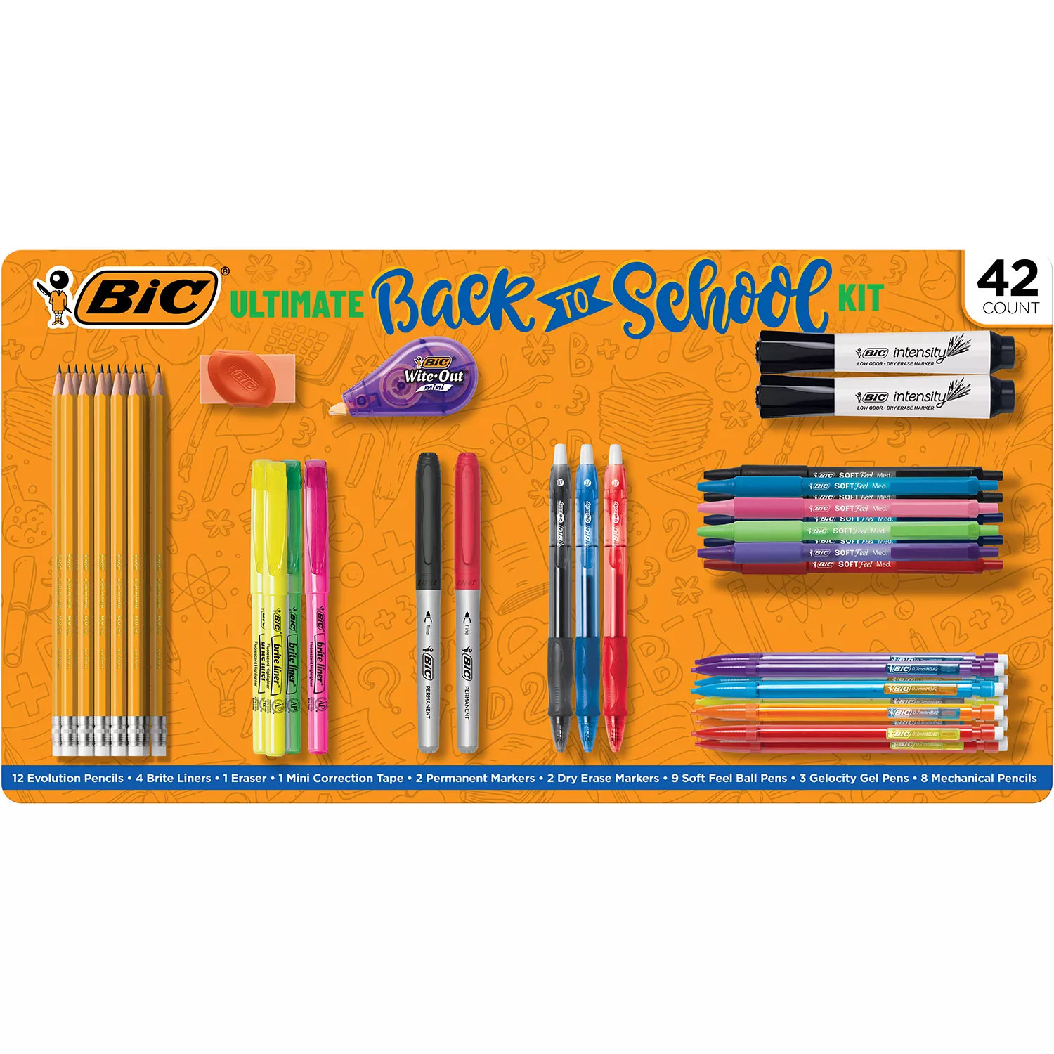 BIC Ultimate Back-to-School Assorted Essentials Kit, 42 count | Sam's Club