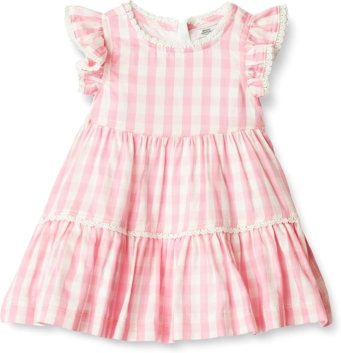 Amazon Essentials x Sofia Grainge Toddlers and Baby Girls' Woven Cotton Sateen Fit & Flare Casual... | Amazon (US)