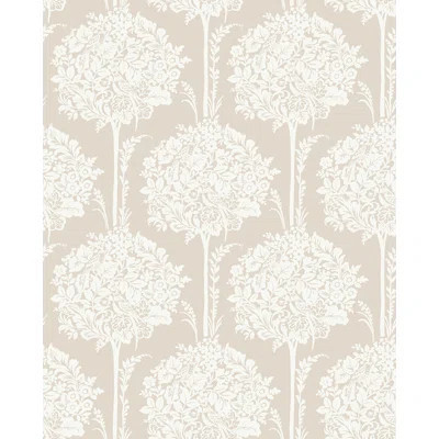 Zaria Light Blue Topiary Wallpaper | Wayfair North America