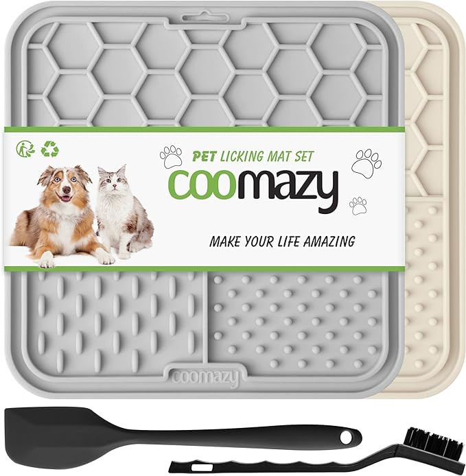 Coomazy Lick Mat for Dog and Cat, Slow Feeder & Non-Slip Design, Boredom and Anxiety Reducer, Sui... | Amazon (US)