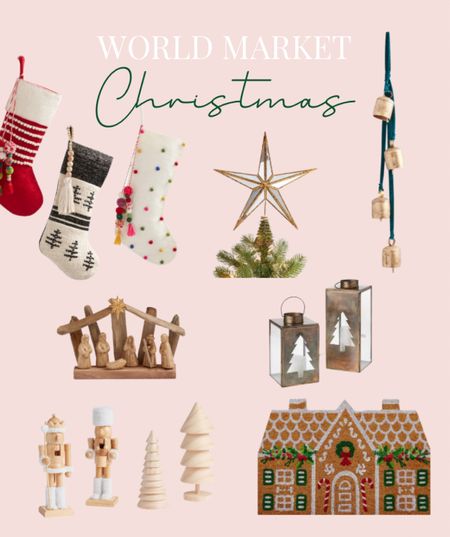 Christmas decor from World Market





Tree topper, Christmas bells, stockings, Christmas porch, doormat, nativity, driftwood, nutcracker, Christmas decorations 

#LTKhome #LTKHoliday #LTKunder50