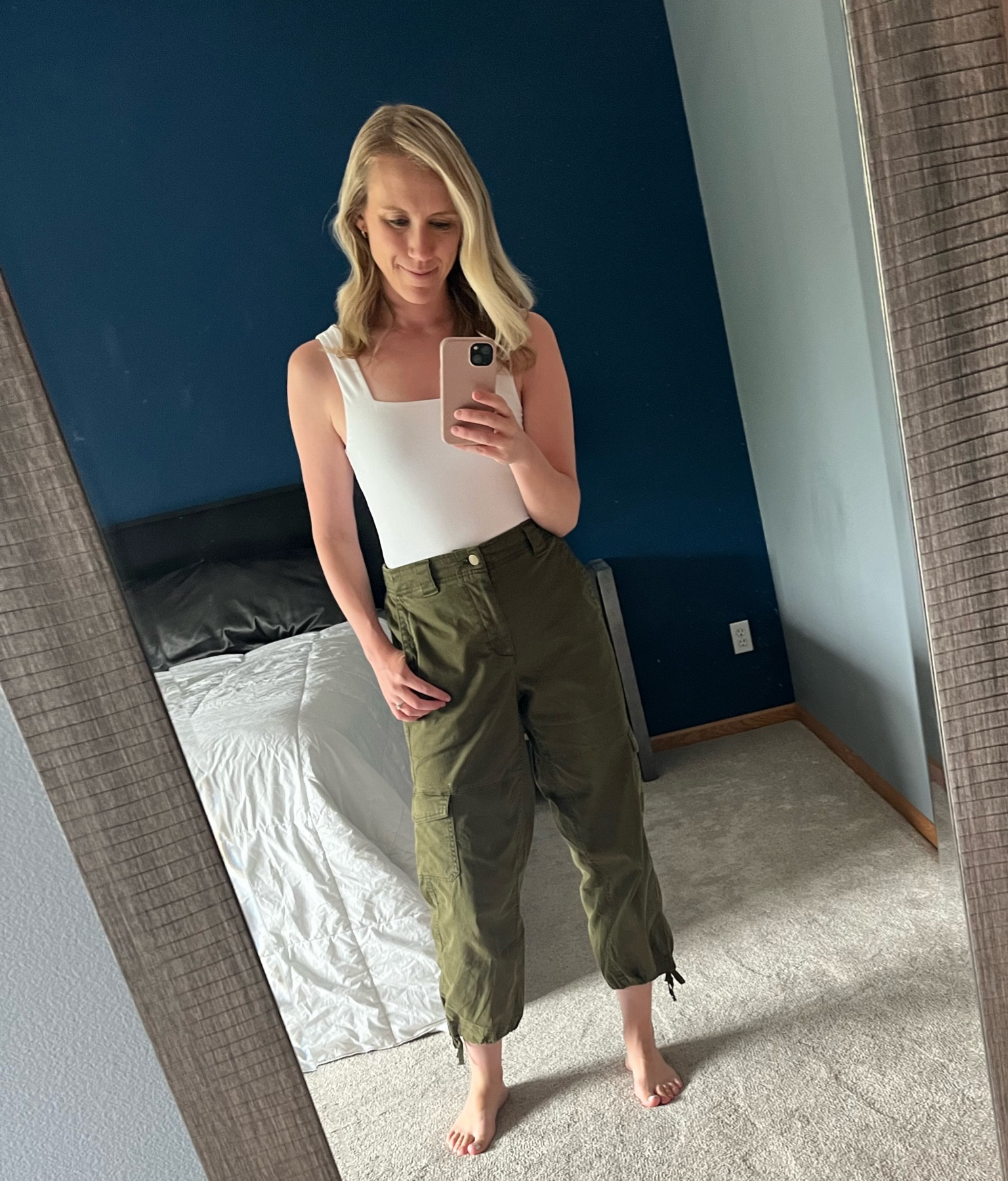 Old navy finds! Love the cargo style  pant with a square neck bodysuit 

#LTKunder50 #LTKstyletip #LTKBacktoSchool