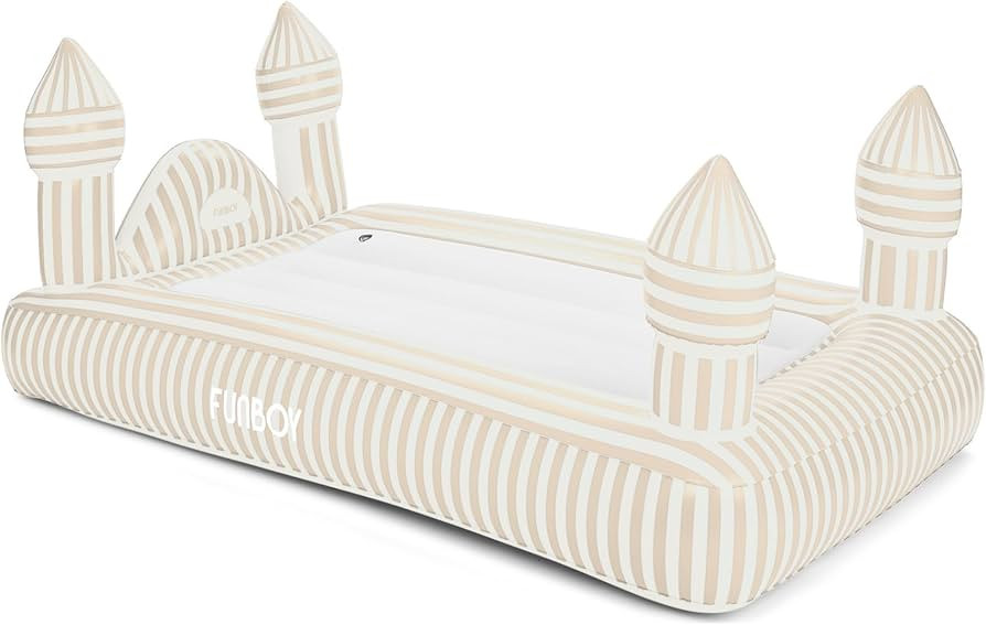 FUNBOY Kids Striped Castle Sleepover Travel Bed & Air Mattress. Perfect for Sleepovers. Includes ... | Amazon (US)