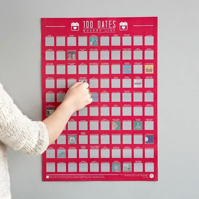 100 Dates Scratch Off Poster | UncommonGoods