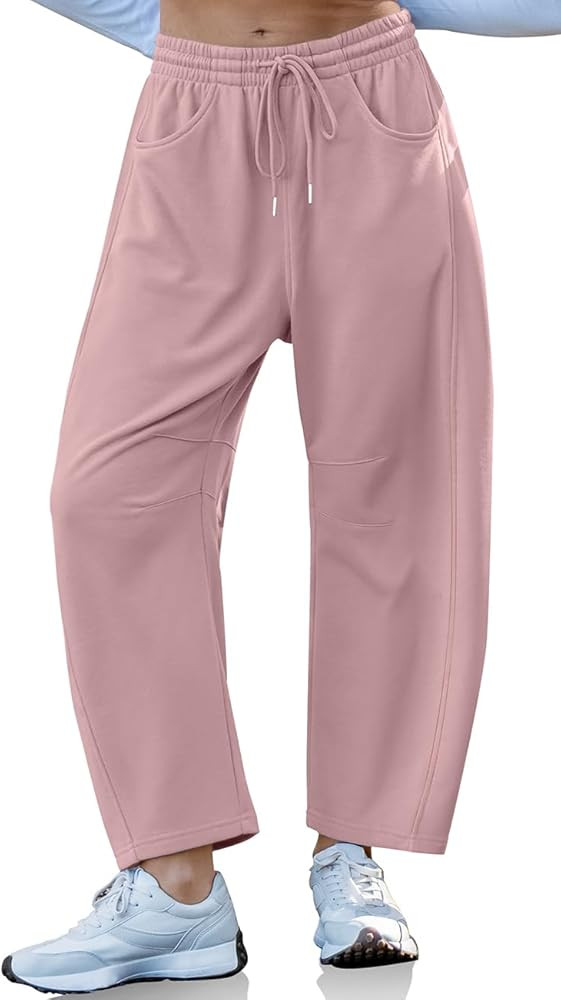 TARSE Women’s Barrel Sweatpants Loose Fit Lounge Pants Casual Wide Leg Pants Cotton Comfy Elast... | Amazon (US)