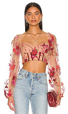 MAJORELLE Cassia Top in Scarlet Vineyard from Revolve.com | Revolve Clothing (Global)