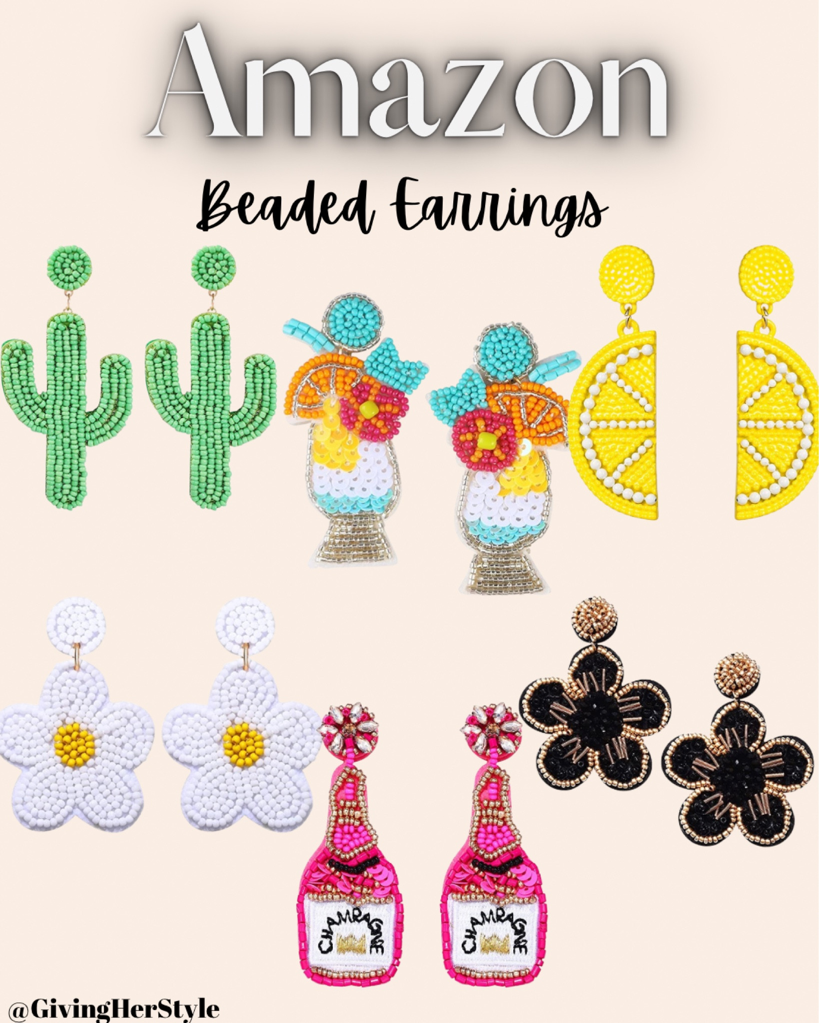 Beaded earrings from Amazon 
Statement earrings from Amazon Prime 
Amazon finds 
Amazon jewelry 
Vacation, resort wear 
Dangle earrings from Amazon

#LTKtravel #LTKSeasonal #LTKunder50