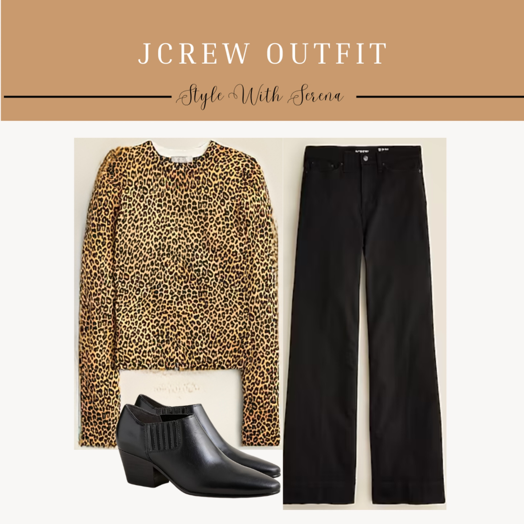 Jcrew outfit, fall outfit, fall fashion, leopard print, blouse, jeans, booties 

#LTKOver40 #LTKShoeCrush #LTKStyleTip