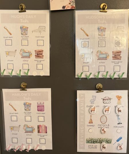 Chore chart inspo! Linking everything I used. The Velcro dots are the BEST! I use them for so many homeschool activities.  (Created the graphics on canva!) #homeschool #chorechart #organization #diy

#LTKhome #LTKkids #LTKfamily