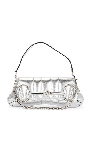 Gucci Metallic Shoulder Bag in Silver | Revolve Clothing (Global)