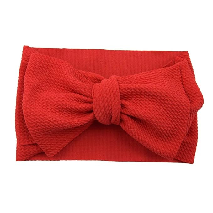 Baby Girl's 8'' Soft Big Bow knot Nylon Headband Toddler Hairband for Photography Travle Party Fe... | Amazon (US)