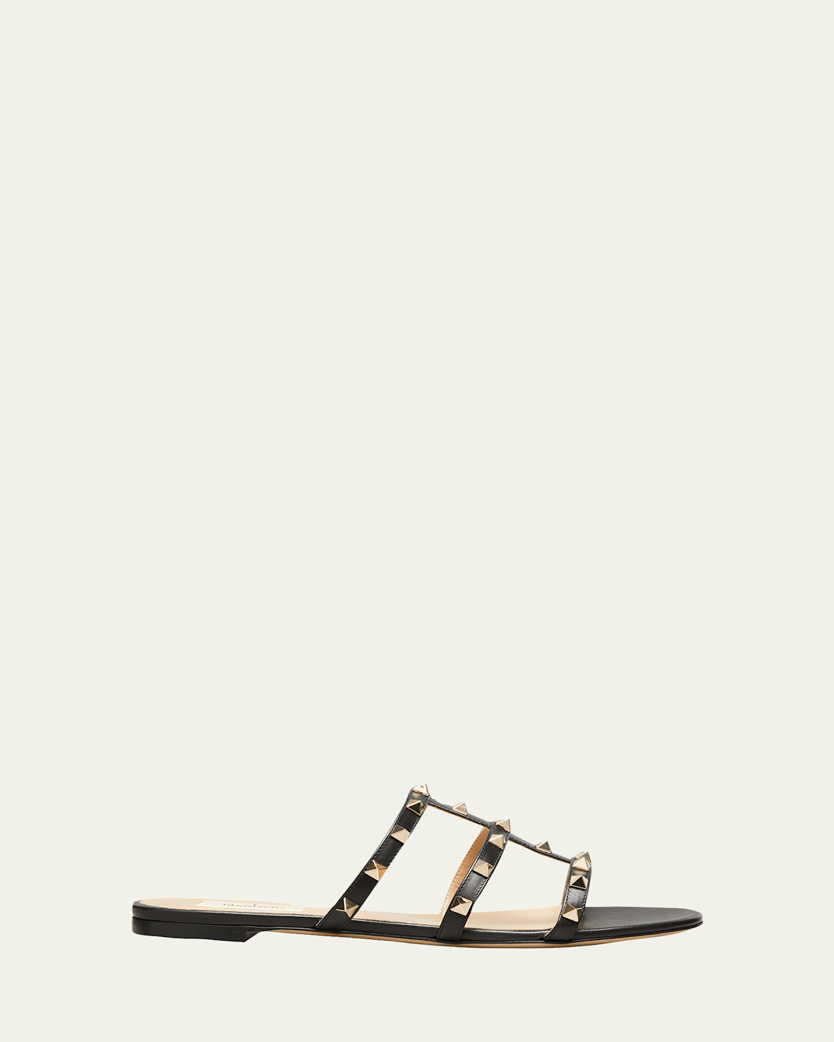 Rockstud Caged Flat Slide Sandals | Bergdorf Goodman