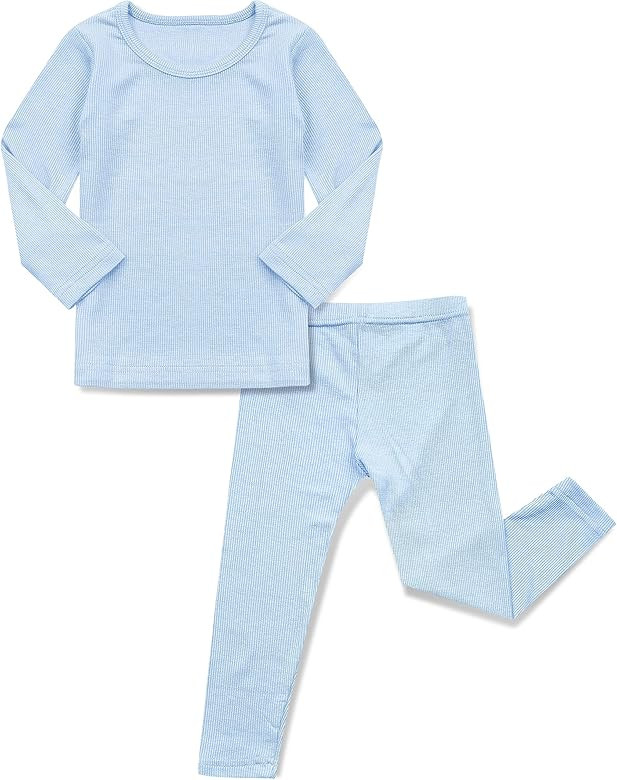 AVAUMA Baby Boys Girls Pajama Set Kids Toddler Snug fit Ribbed Sleepwear pjs for Daily Life Style | Amazon (US)