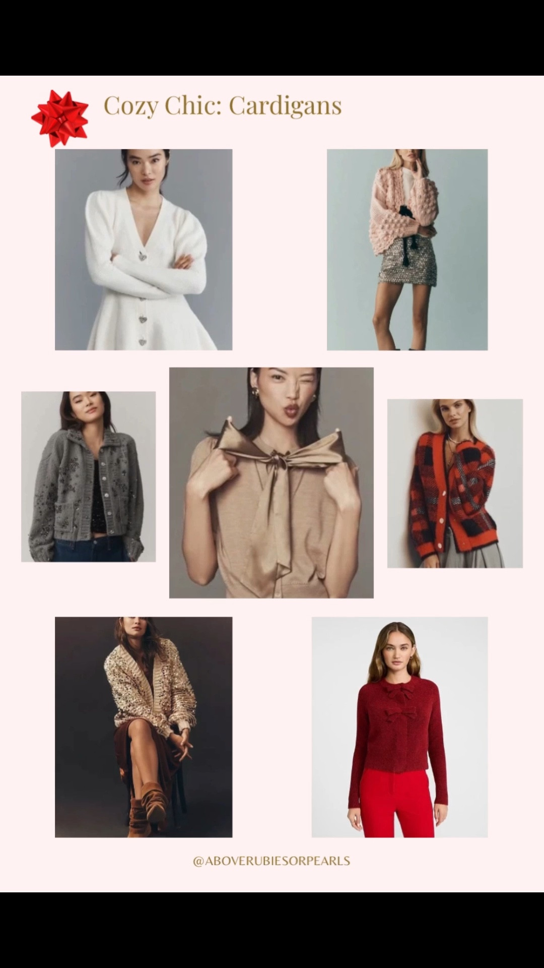 ✨ Cozy Chic: Cardigans ✨
For the one who loves layers with feminine details and a touch of holiday sparkle. From bows and puff sleeves to floral accents, cozy textures, and festive plaid, these cardigans bring warmth and elegance to every winter moment. 🤍

Tap to shop this Gift Set from my Modest Fashion Gift Guide. 🎁

#LTKGiftGuide #LTKHoliday #LTKSeasonal
