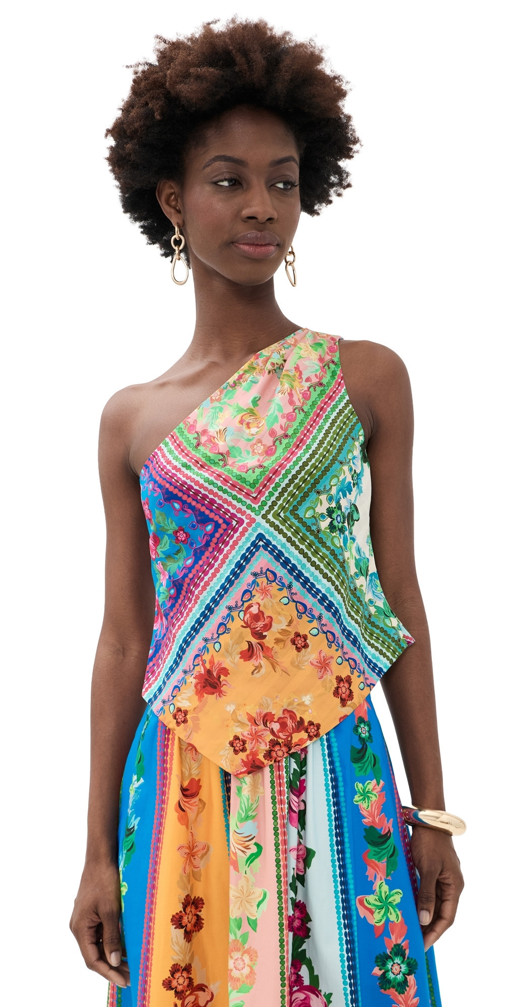 SALONI Madeline Top Bellis Harlequin Plmt 4 | Shopbop